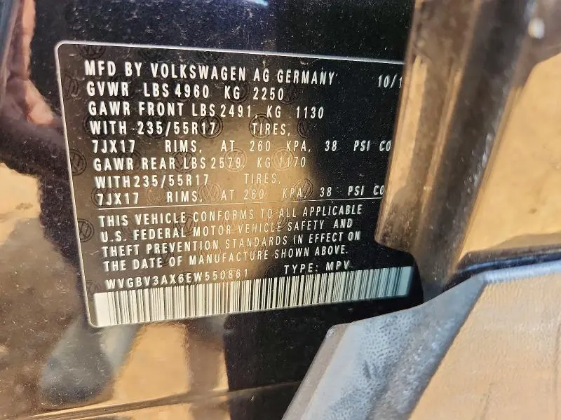 2014 VOLKSWAGEN TIGUAN S  