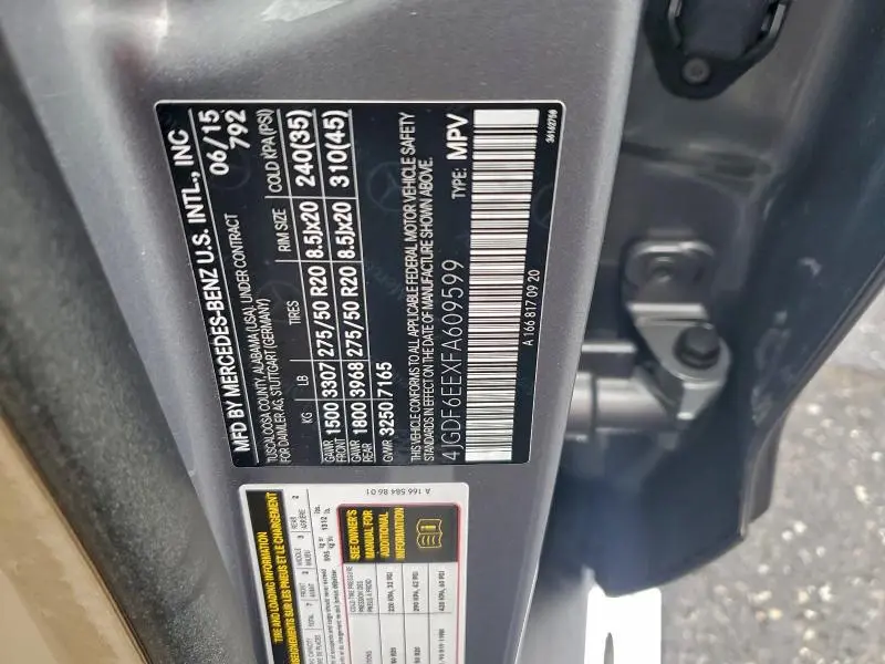 2015 MERCEDES-BENZ GL 450 4MATIC  