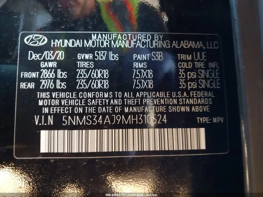 2021 HYUNDAI SANTA FE SEL