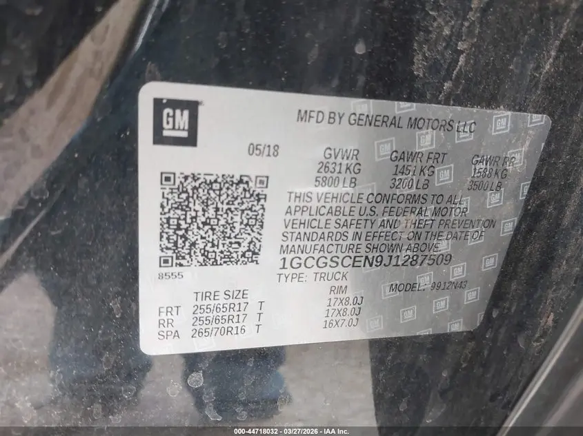 2018 CHEVROLET COLORADO LT