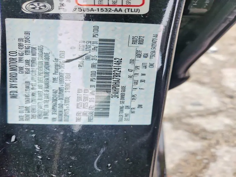 2011 FORD FUSION SE  
