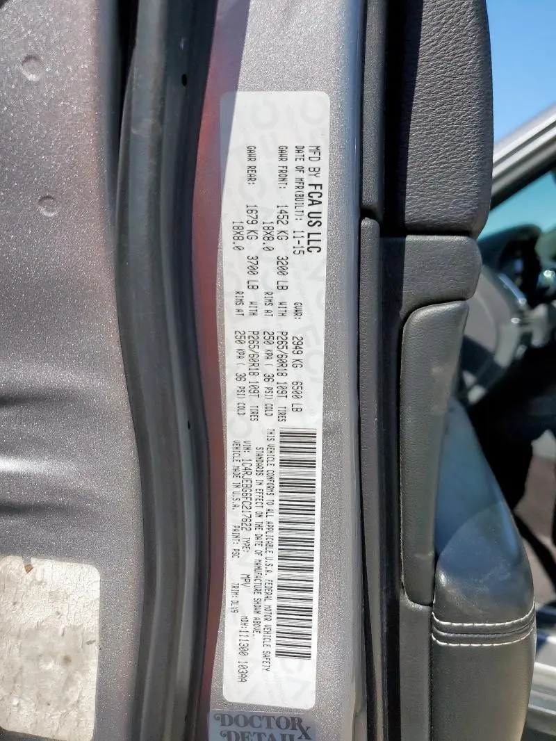 2015 JEEP GRAND CHEROKEE LIMITED  