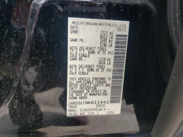 2022 NISSAN FRONTIER S  