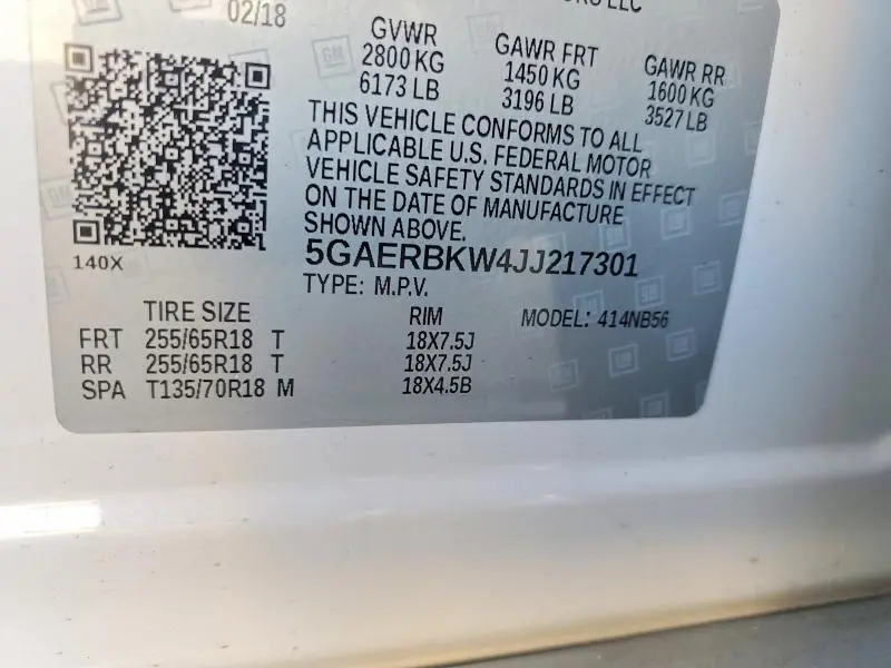 2018 BUICK ENCLAVE ESSENCE  