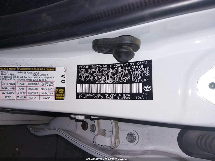 2024 TOYOTA COROLLA HYBRID LE