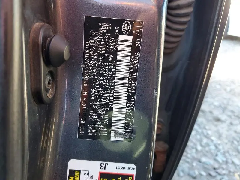 2010 TOYOTA COROLLA S  