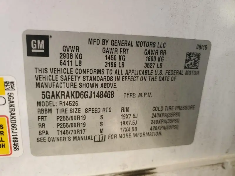 2016 BUICK ENCLAVE