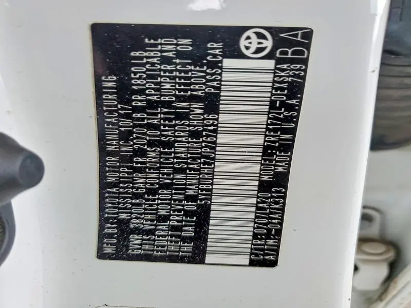 2018 TOYOTA COROLLA XSE  