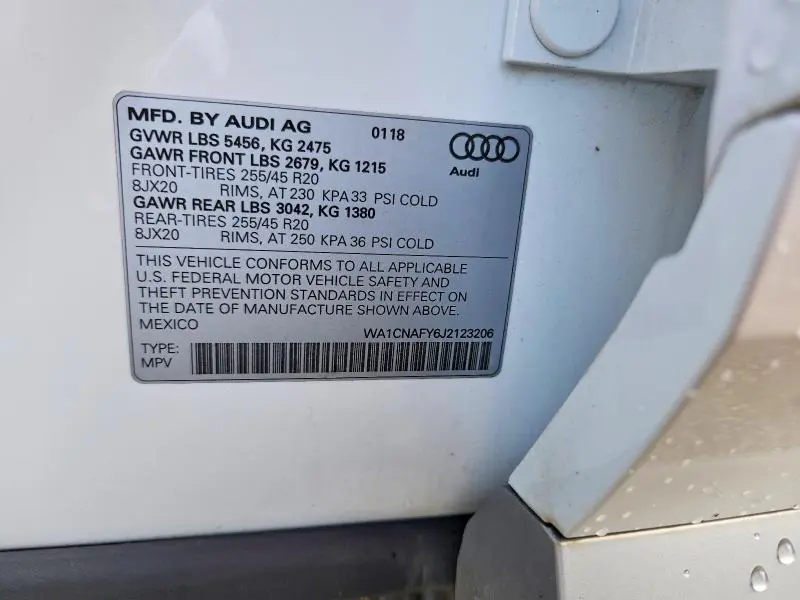 2018 AUDI Q5 PRESTIGE  
