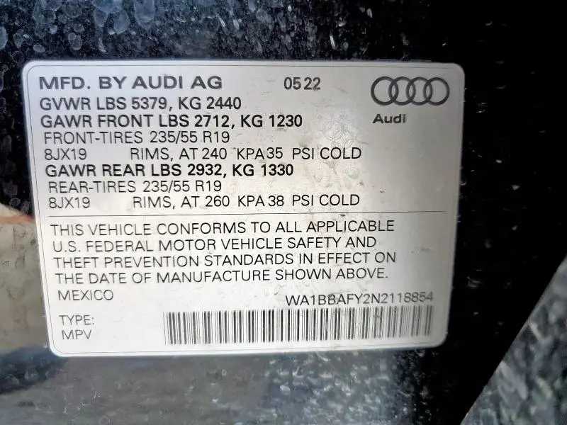 2022 AUDI Q5 PREMIUM PLUS 40  