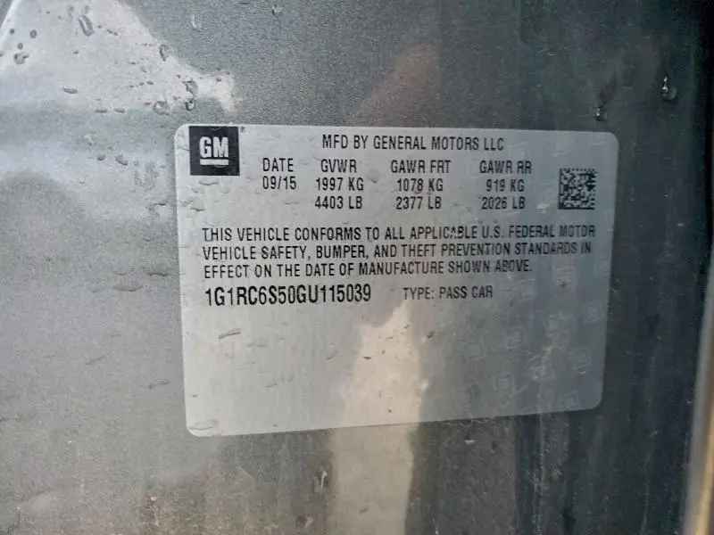 2016 CHEVROLET VOLT LT  