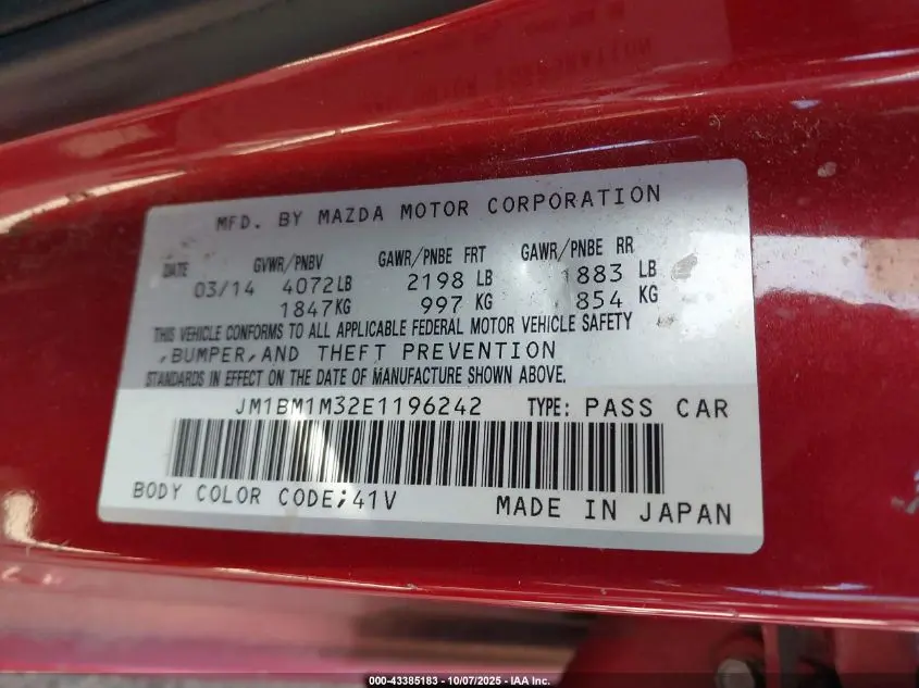 2014 MAZDA MAZDA3 S GRAND TOURING