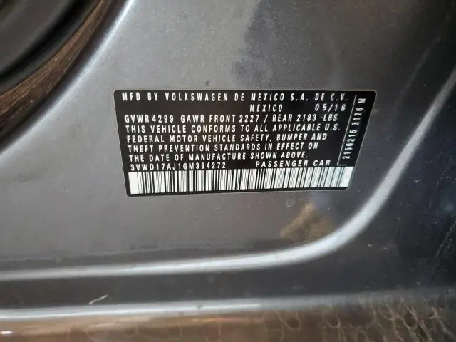 2016 VOLKSWAGEN JETTA SPORT  
