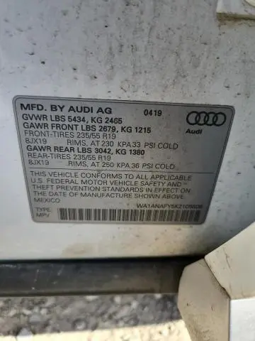 2019 AUDI Q5 PREMIUM  