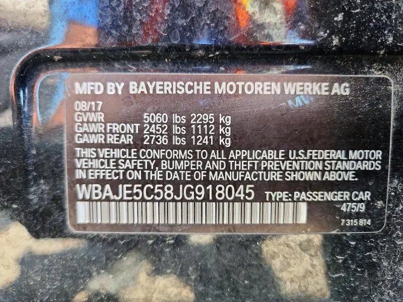 2018 BMW 540 I  