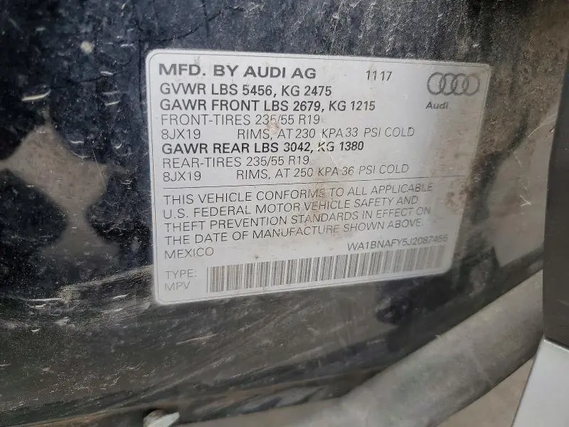 2018 AUDI Q5 PREMIUM PLUS  