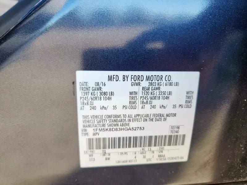 2017 FORD EXPLORER XLT  