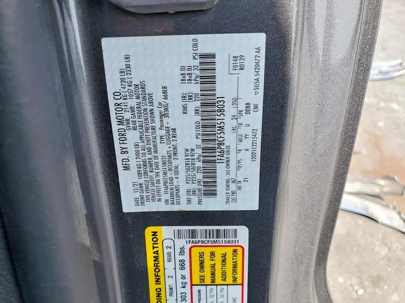 2021 FORD MUSTANG GT  