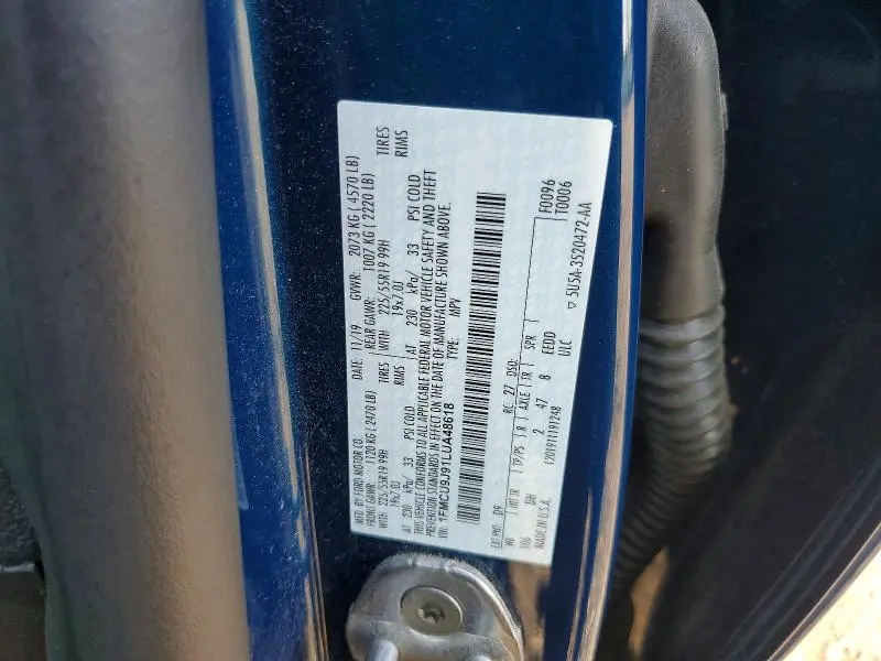 2020 FORD ESCAPE TITANIUM  