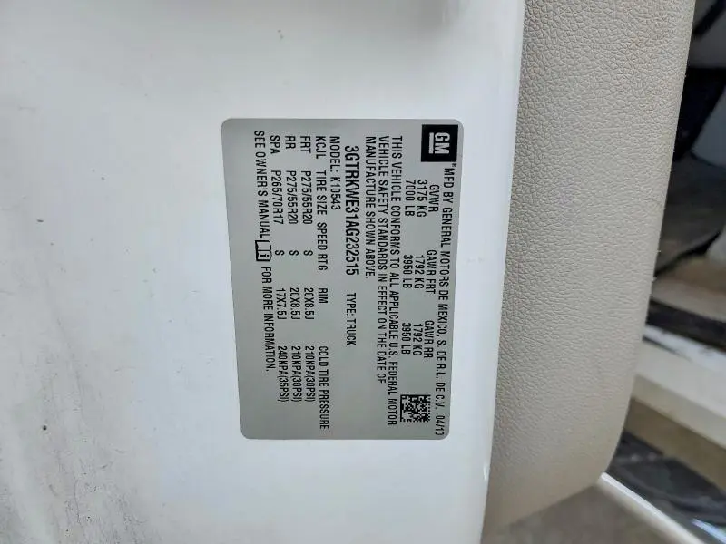 2010 GMC SIERRA K1500 SLT  