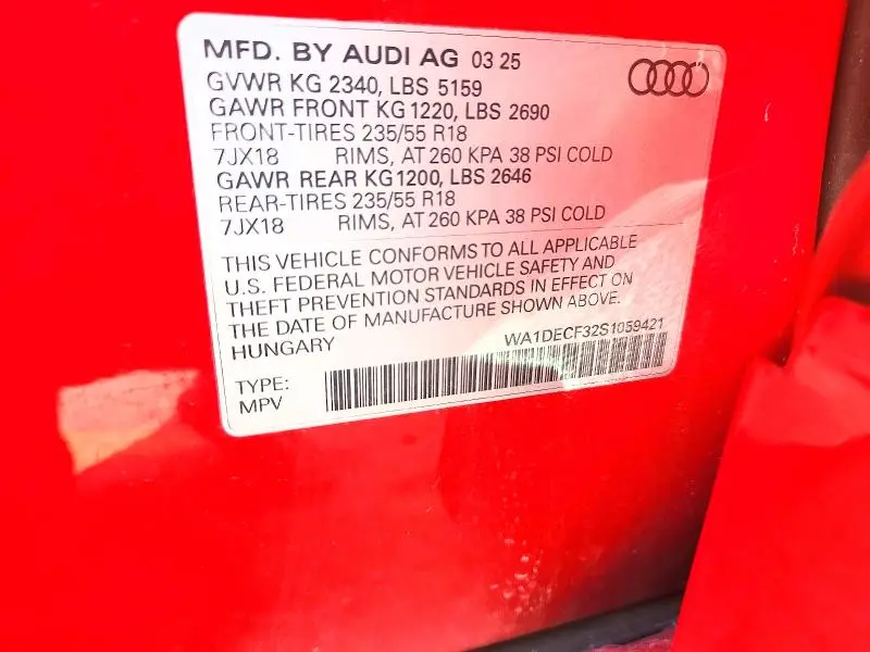 2025 AUDI Q3 PREMIUM S LINE 45  