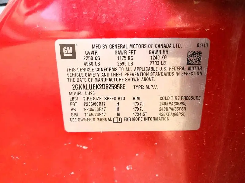 2013 GMC TERRAIN SLT  