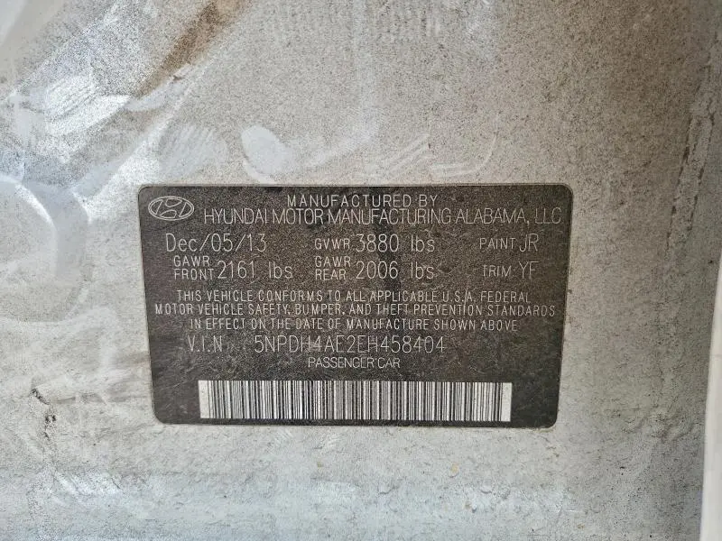 2014 HYUNDAI ELANTRA SE  