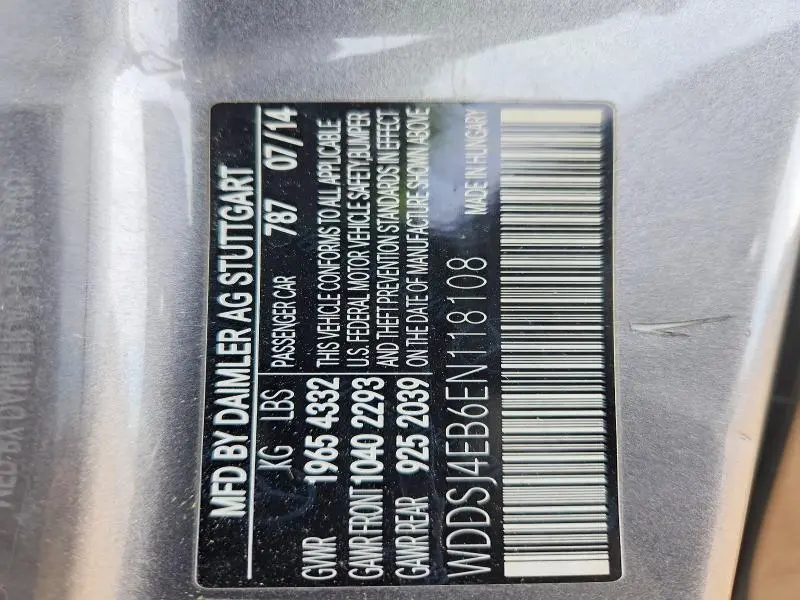 2014 MERCEDES-BENZ CLA 250  