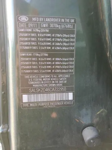 2012 LAND ROVER RANGE ROVER SPORT HSE LUXURY  