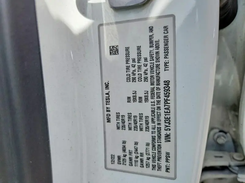 2023 TESLA MODEL 3   