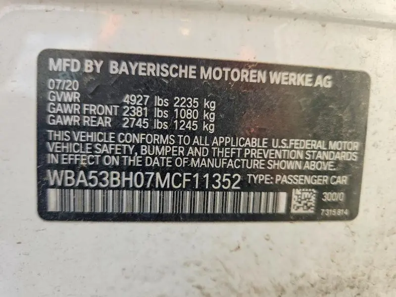 2021 BMW 530 I  