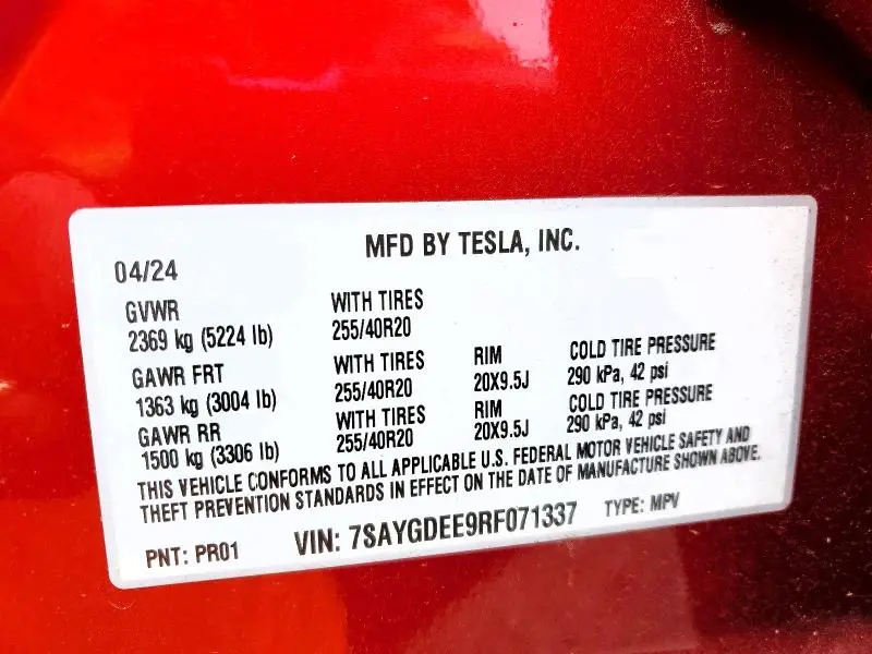 2024 TESLA MODEL Y   