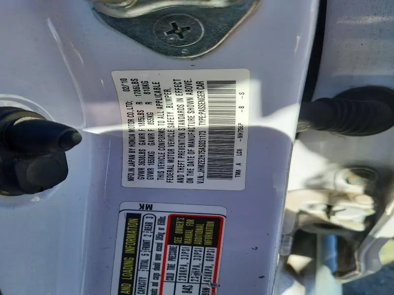 2010 HONDA INSIGHT EX  