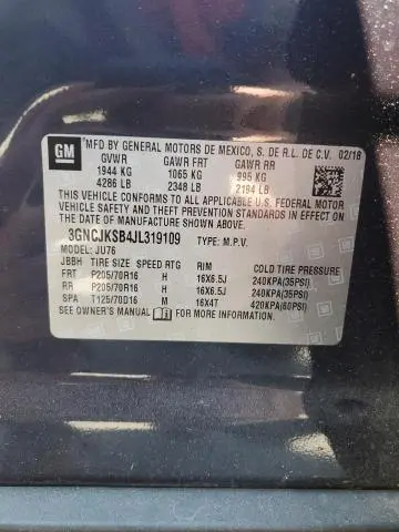 2018 CHEVROLET TRAX LS  