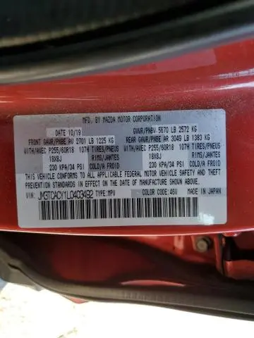 2020 MAZDA CX-9 TOURING  