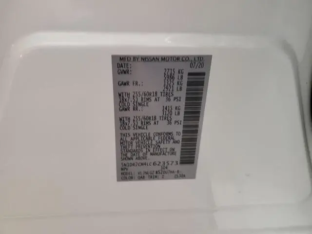 2020 NISSAN PATHFINDER SL  