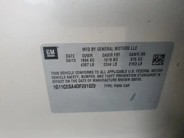 2013 CHEVROLET MALIBU 1LT  