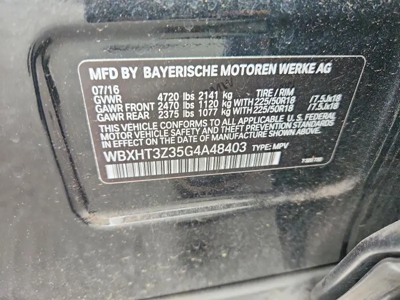 2016 BMW X1 XDRIVE28I  