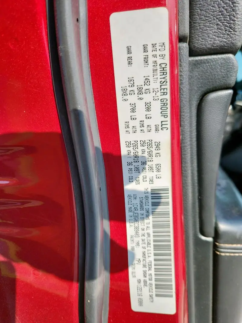 2014 JEEP GRAND CHEROKEE LIMITED  