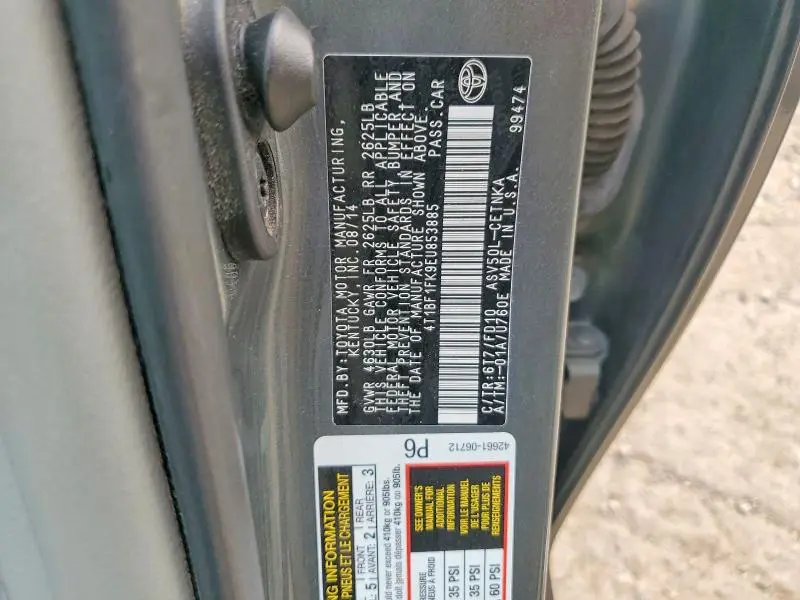 2014 TOYOTA CAMRY LE  