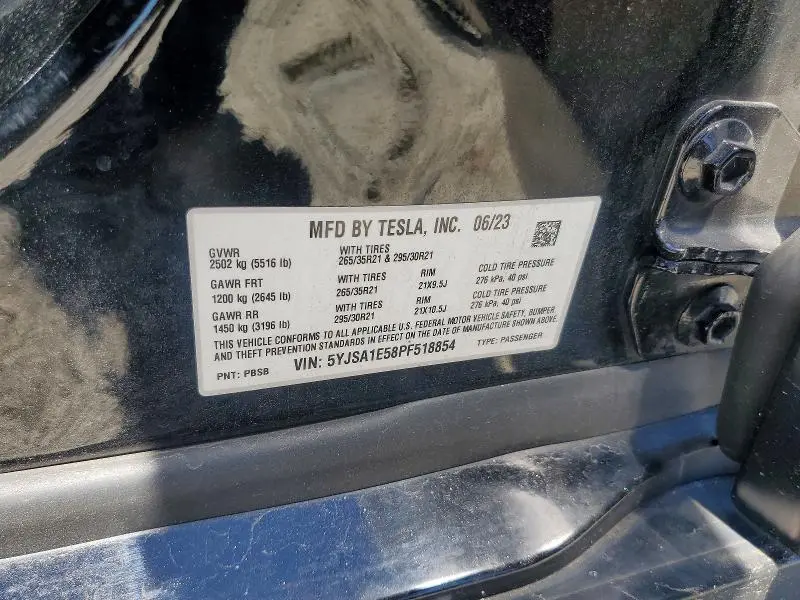 2023 TESLA MODEL S   