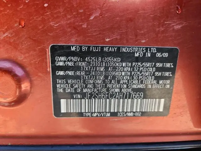 2010 SUBARU FORESTER 2.5XT LIMITED  