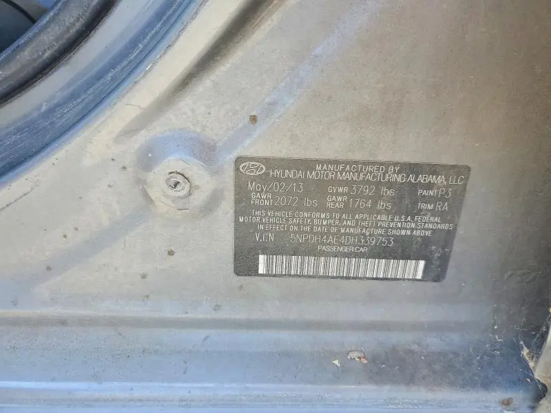 2013 HYUNDAI ELANTRA GLS  