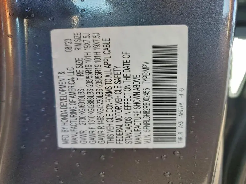 2024 HONDA ODYSSEY TOURING  