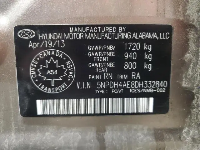 2013 HYUNDAI ELANTRA GLS  