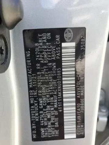 2022 TOYOTA CAMRY SE  