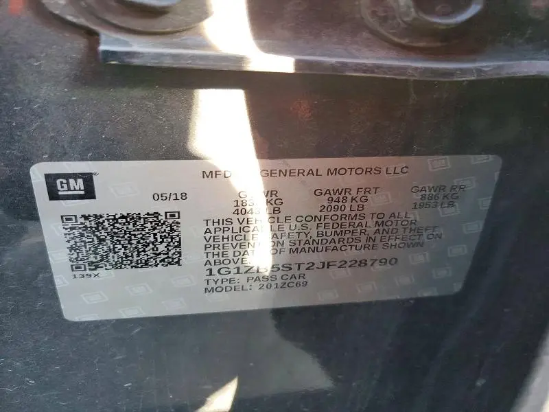 2018 CHEVROLET MALIBU LS  