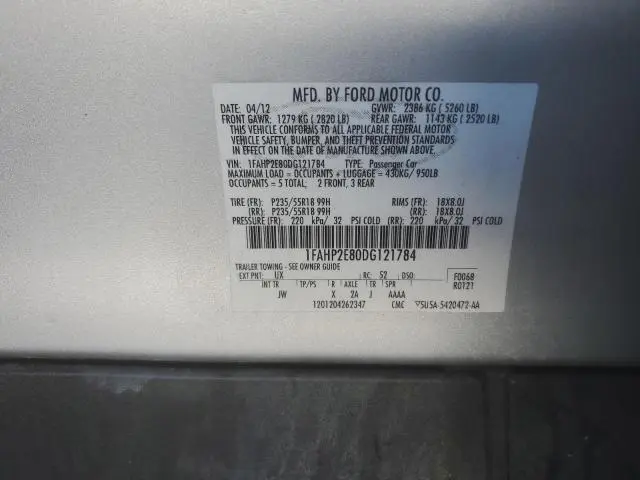 2013 FORD TAURUS SEL