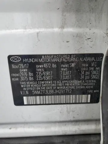 2018 HYUNDAI SANTA FE SPORT   