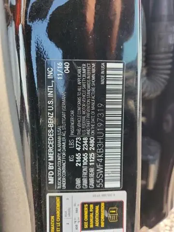 2017 MERCEDES-BENZ C 300 4MATIC  